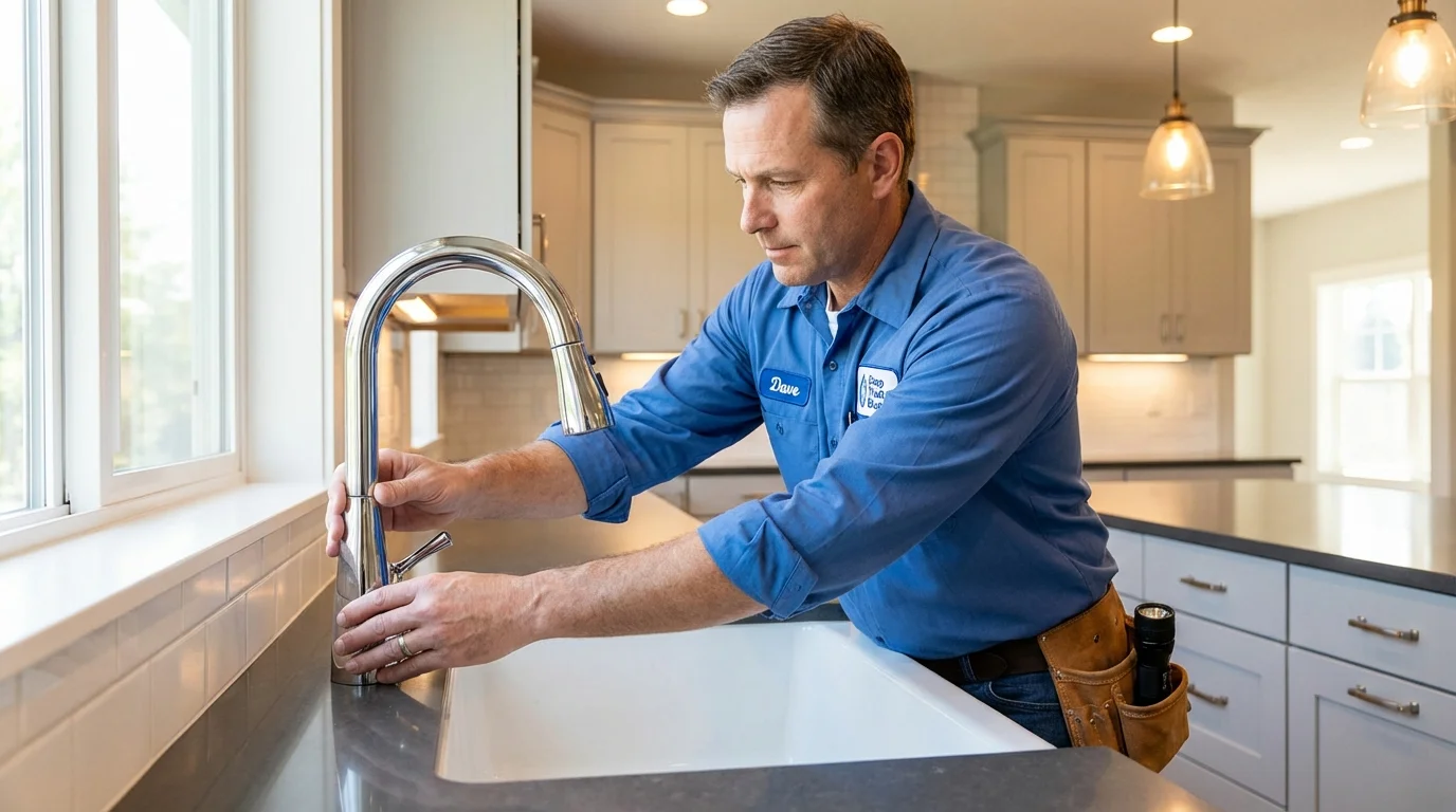 Kitchen faucet installation by Johns Plumbing LLC in Bluefield